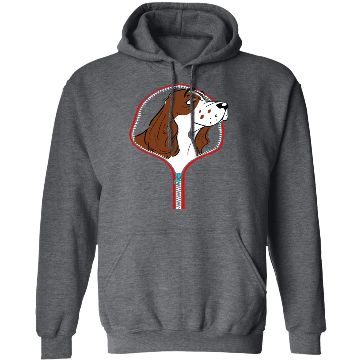 COCKER SPANIEL ZIP-DOWN LADIES Pullover Hoodie 8 oz.