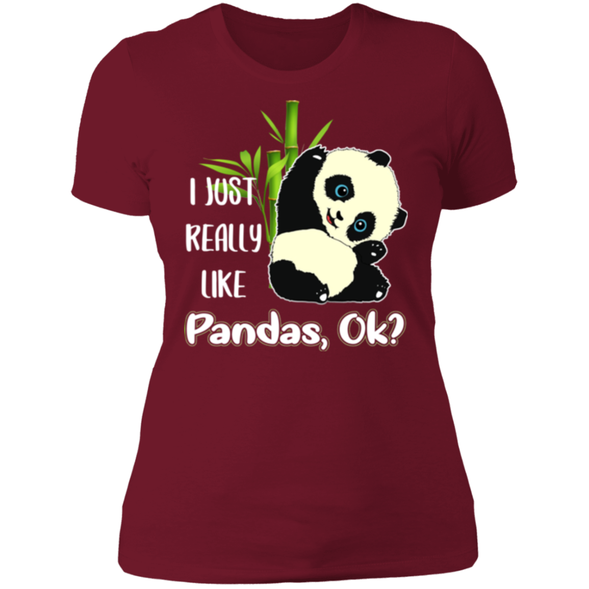 I JUST REALLY LIKE PANDAS Ladies' Boyfriend T-Shirt
