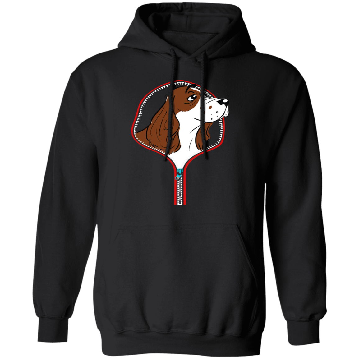 COCKER SPANIEL ZIP-DOWN LADIES Pullover Hoodie 8 oz.