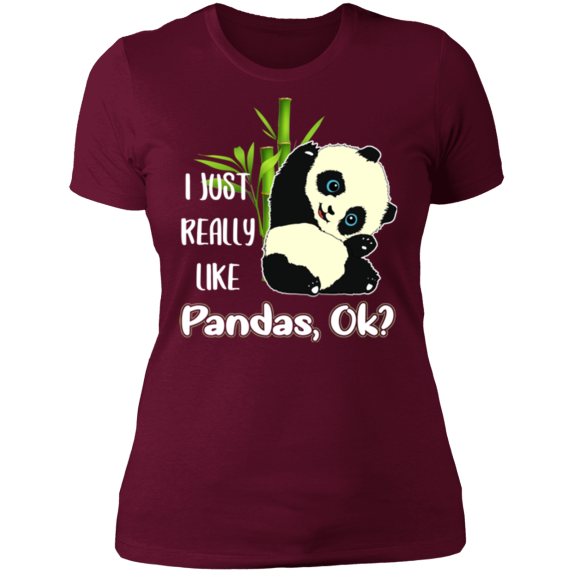 I JUST REALLY LIKE PANDAS Ladies' Boyfriend T-Shirt