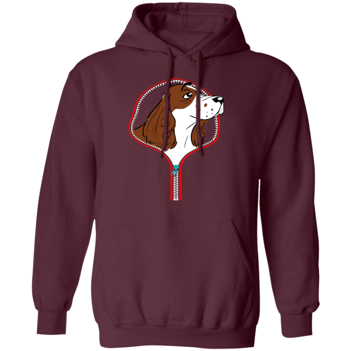 COCKER SPANIEL ZIP-DOWN LADIES Pullover Hoodie 8 oz.