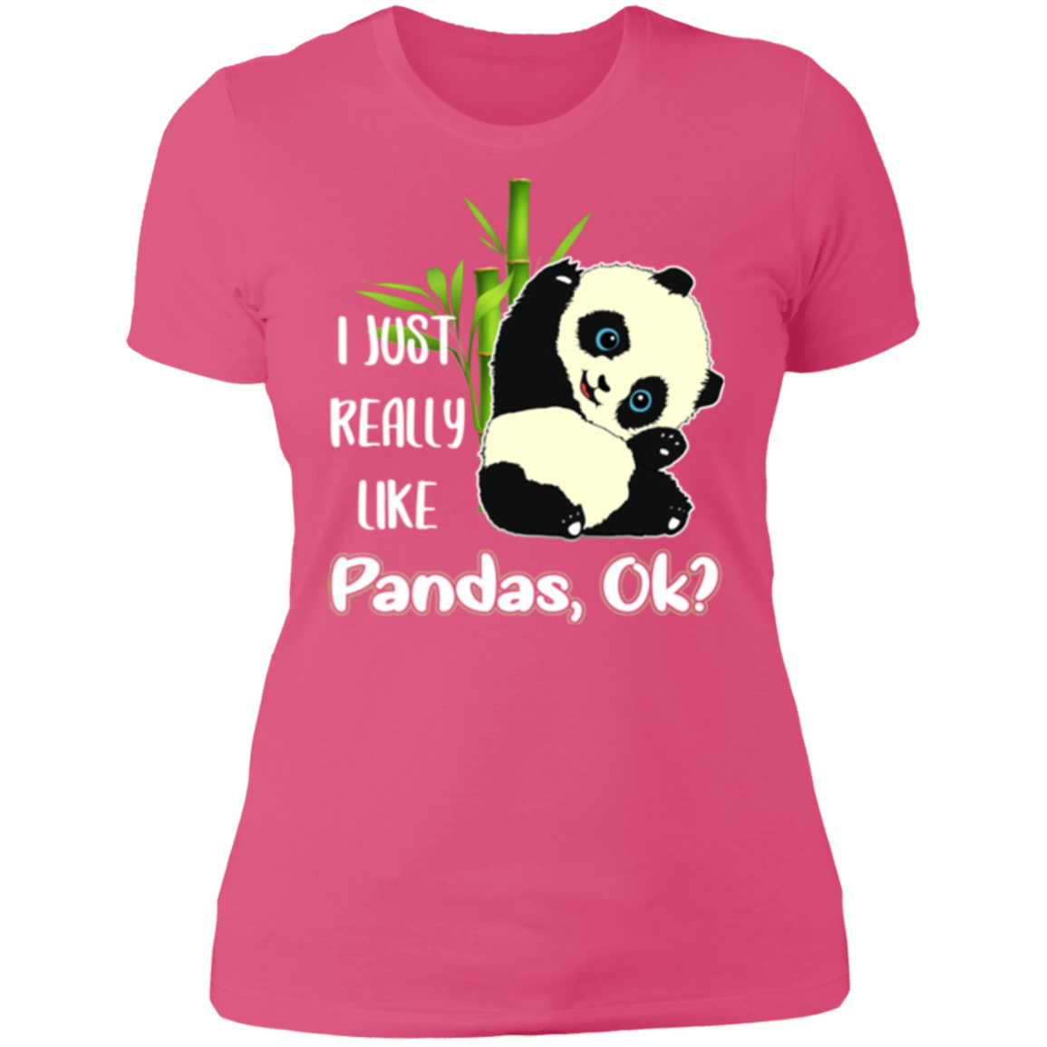 I JUST REALLY LIKE PANDAS Ladies' Boyfriend T-Shirt