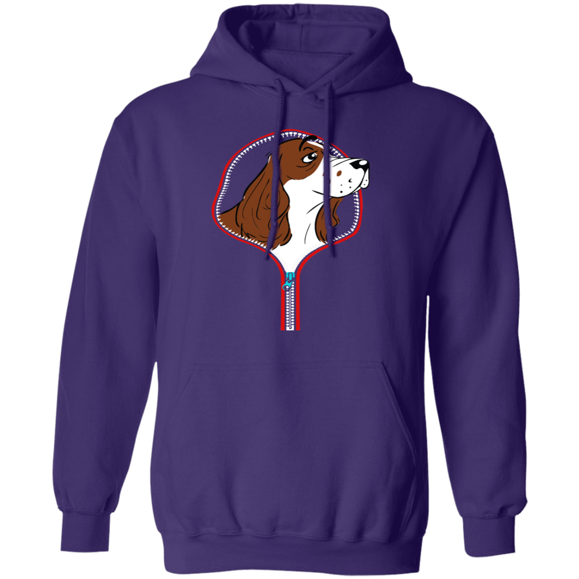 COCKER SPANIEL ZIP-DOWN LADIES Pullover Hoodie 8 oz.