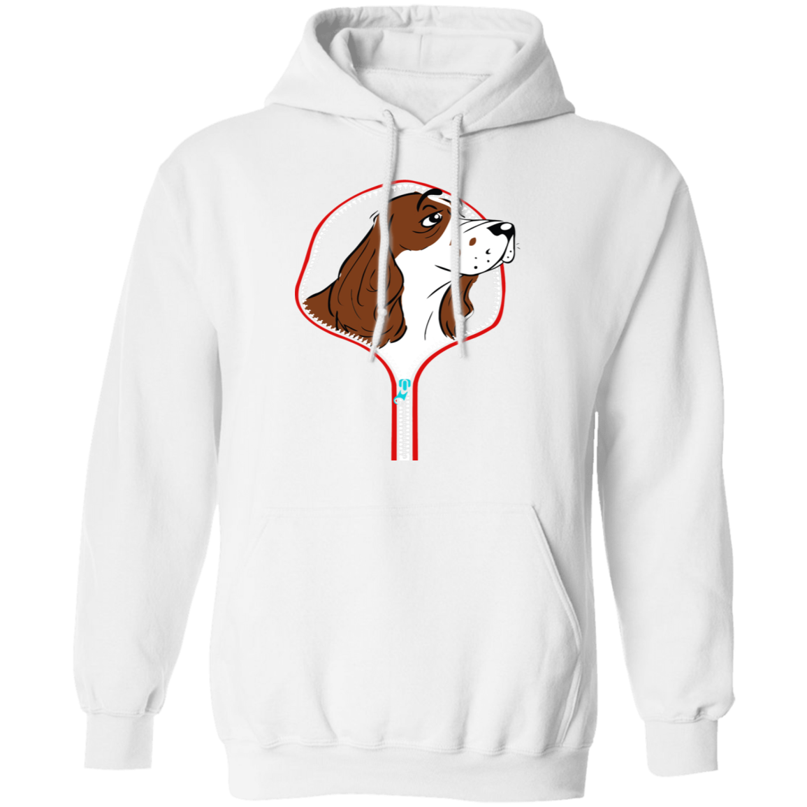 COCKER SPANIEL ZIP-DOWN LADIES Pullover Hoodie 8 oz.