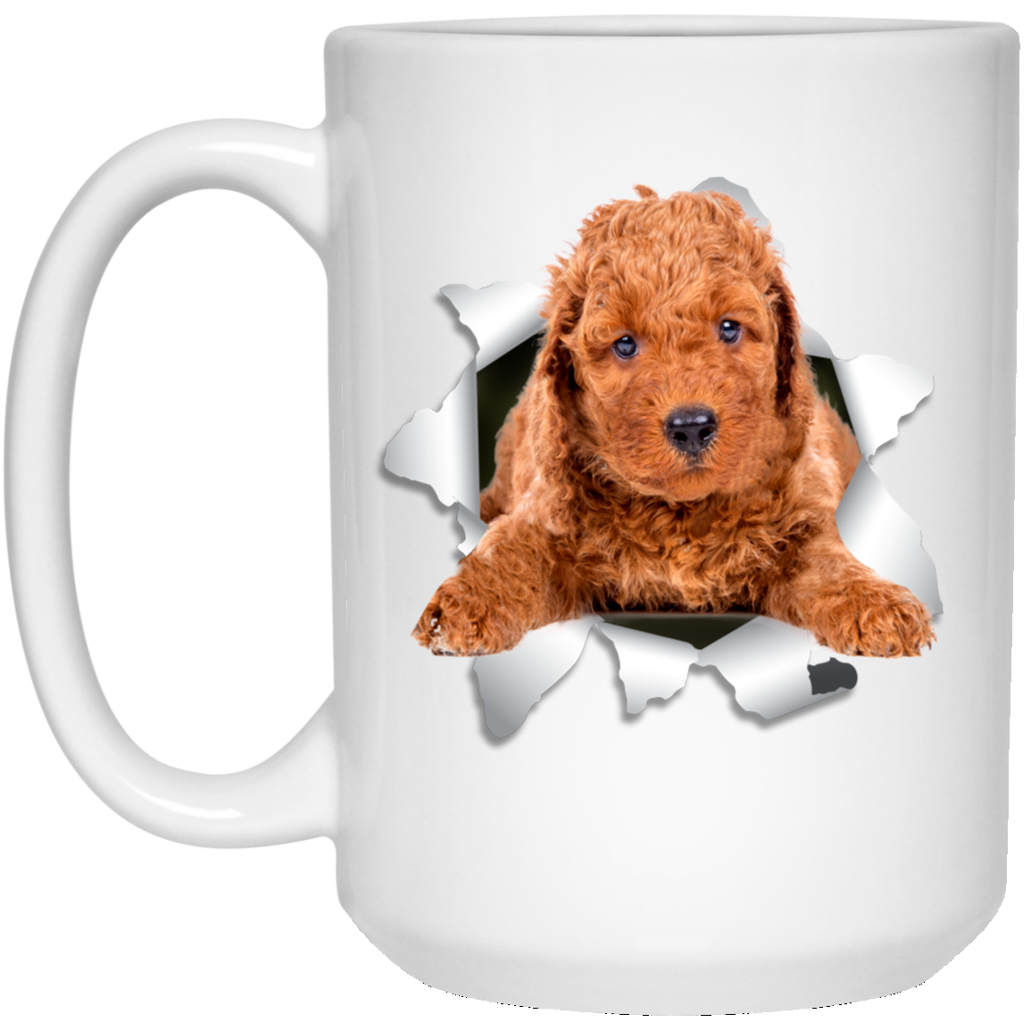 POODLE 3D 15 oz. White Mug