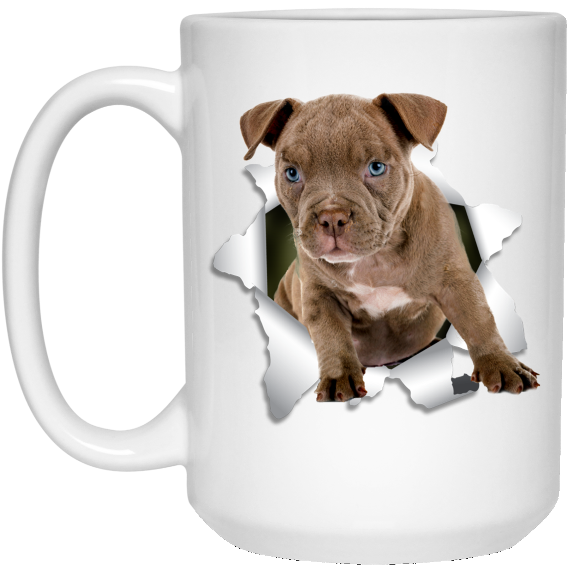 PITBULL 3D 15 oz. White Mug