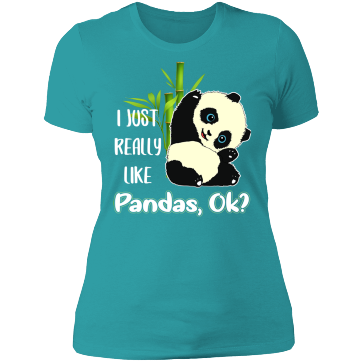 I JUST REALLY LIKE PANDAS Ladies' Boyfriend T-Shirt