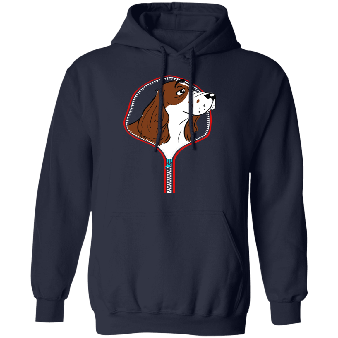 COCKER SPANIEL ZIP-DOWN LADIES Pullover Hoodie 8 oz.