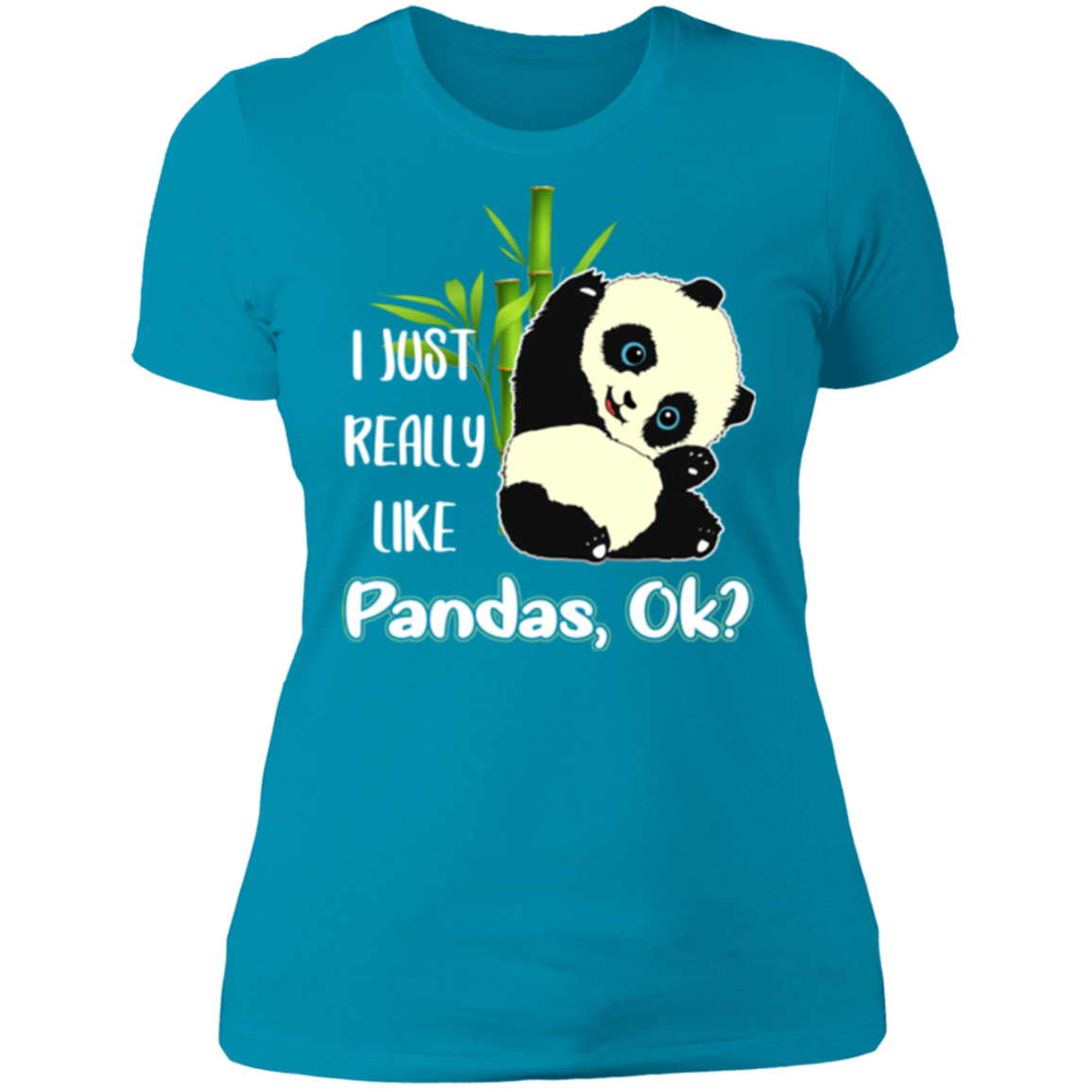 I JUST REALLY LIKE PANDAS Ladies' Boyfriend T-Shirt