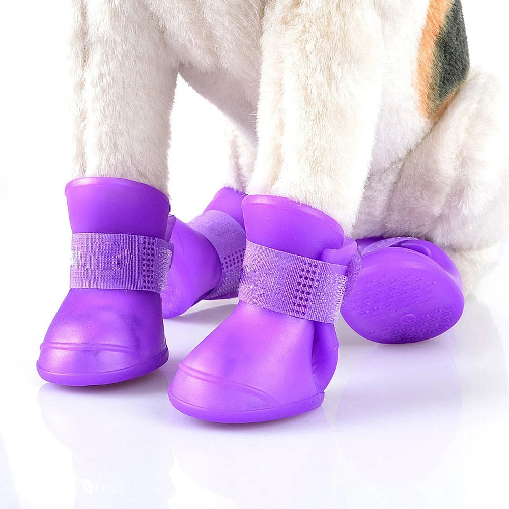 Waterproof Dog Shoes Rain Shoes for Dogs Anti-Slip Boots for Dogs Rubber Boots for Chihuahua York French Bulldog Pet Accessories