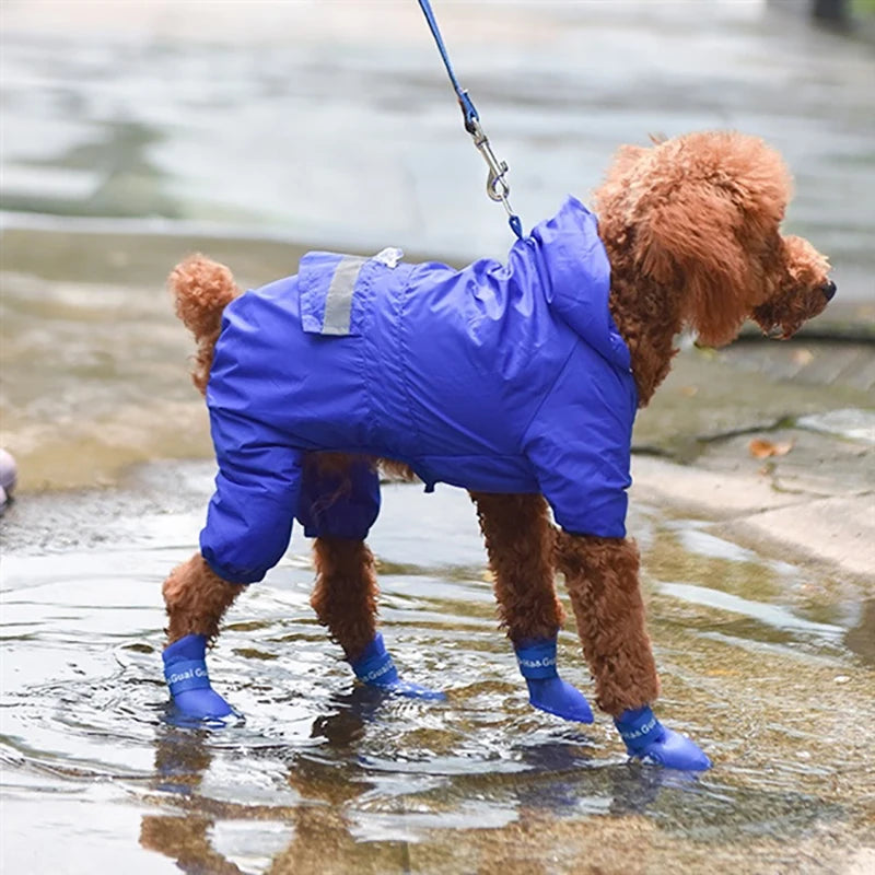 Waterproof Dog Shoes Rain Shoes for Dogs Anti-Slip Boots for Dogs Rubber Boots for Chihuahua York French Bulldog Pet Accessories