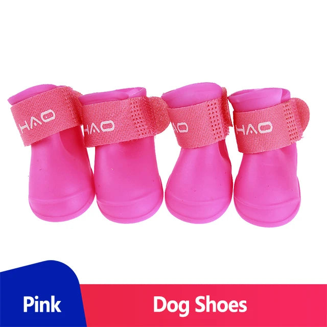 Waterproof Dog Shoes Rain Shoes for Dogs Anti-Slip Boots for Dogs Rubber Boots for Chihuahua York French Bulldog Pet Accessories