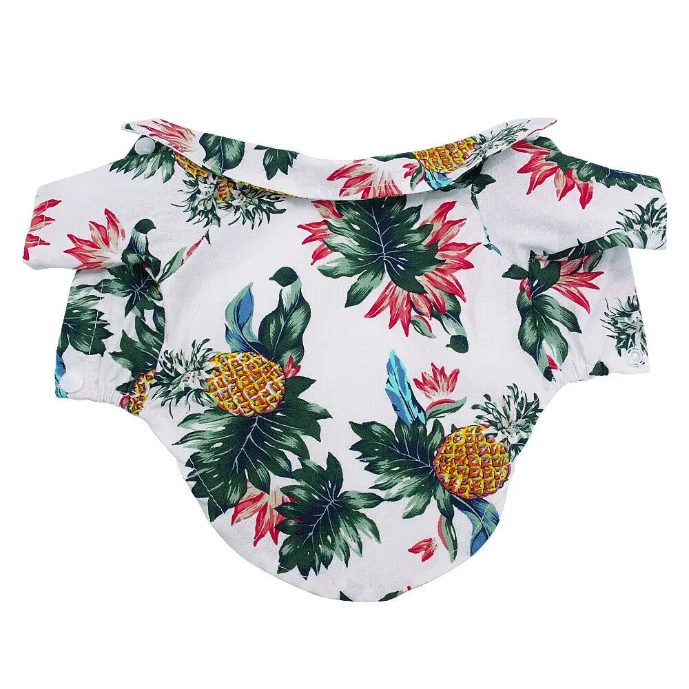 Pet Puppy Summer Shirt Hawaiian Style Small Dog Cat Pet Clothes Vest T Shirt Beach Style for Puppy Chihuahua Ropa Perro Pug
