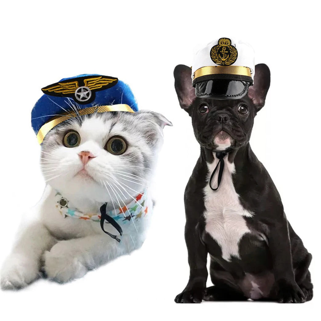 Dog Halloween Funny Hat Photo Cat Pose Props Creative Pet Sailor Pilot Pirate Captain Hat dog items