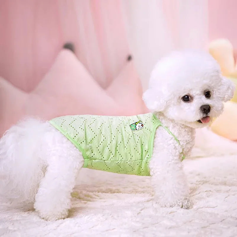 Summer Dog Clothes for Small Dogs Thin Cute Dog Vest Puppy Clothes Breathable Chihuahua Clothes Cat Vest Pet Supplies