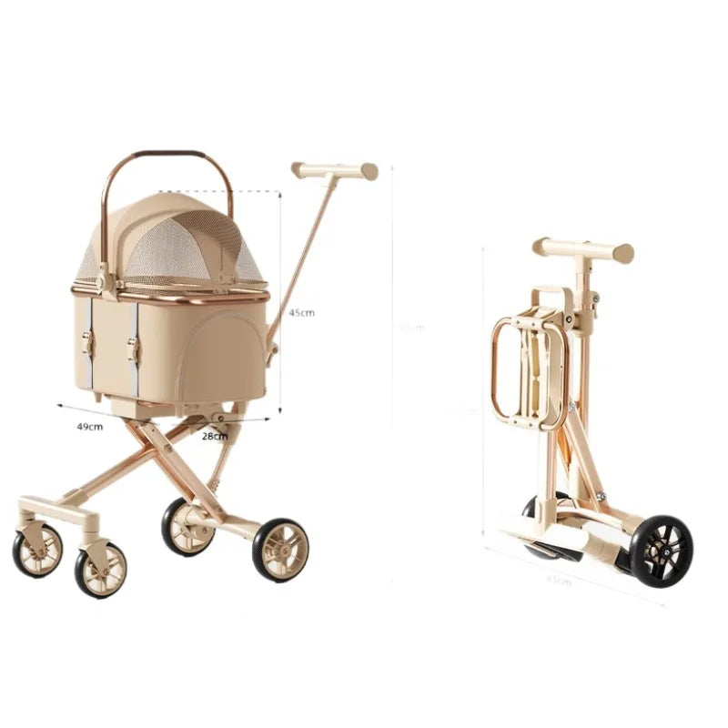 3 in 1 Pet Stroller for 20LBS Dogs Cats - Premium Edition