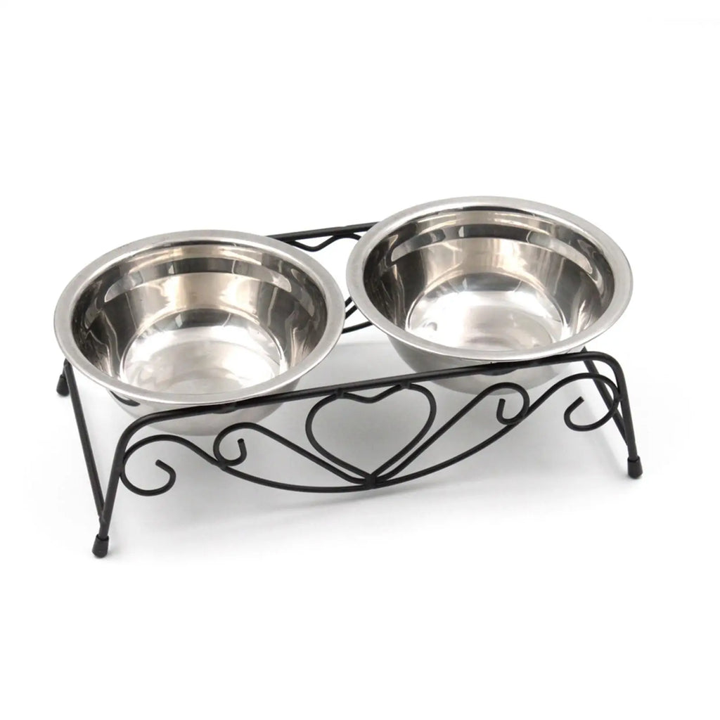 Dog Bowls Stand Stainless Steel Bowl Pet Feeder Waterer for Puppy Small Medium Large Dogs