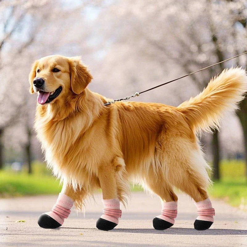 Dog Shoes Waterproof and Anti-slip Puppy Shoes Wear-resistant and Breathable Outdoor Dog Walking Pets Dogs Accessories