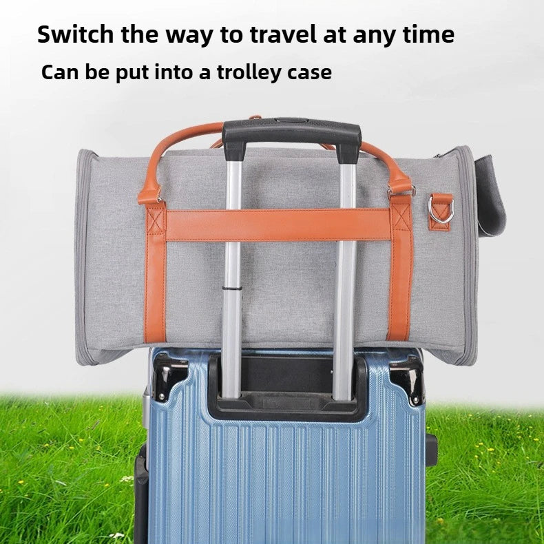 Breathable Pet Carrier with Wheels Foldable Outdoor Travel Cat Trolley Case for Cats and Dogs Large Portable Pet Trolley bag