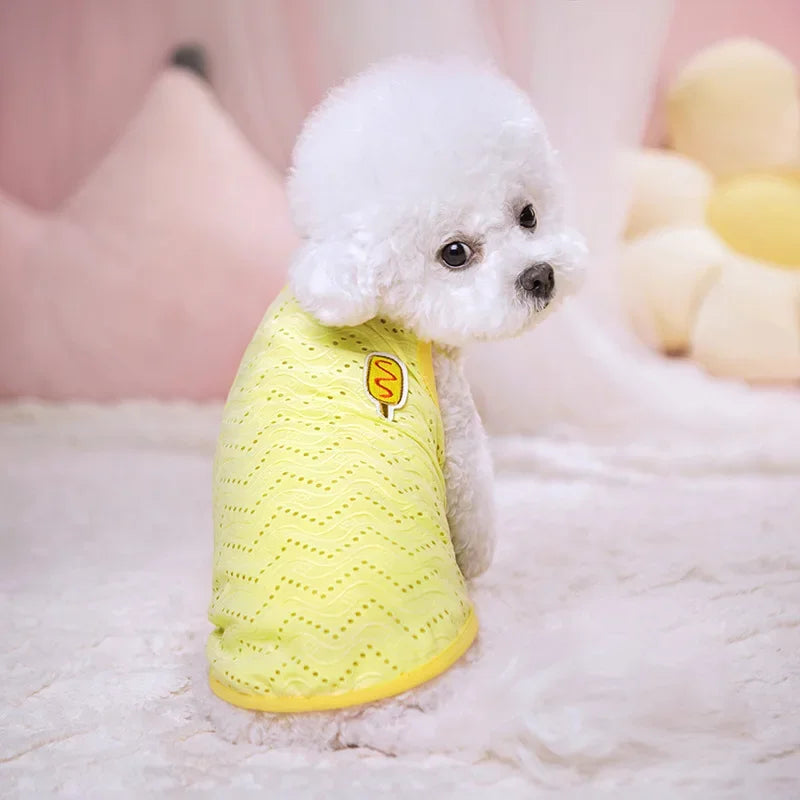 Summer Dog Clothes for Small Dogs Thin Cute Dog Vest Puppy Clothes Breathable Chihuahua Clothes Cat Vest Pet Supplies