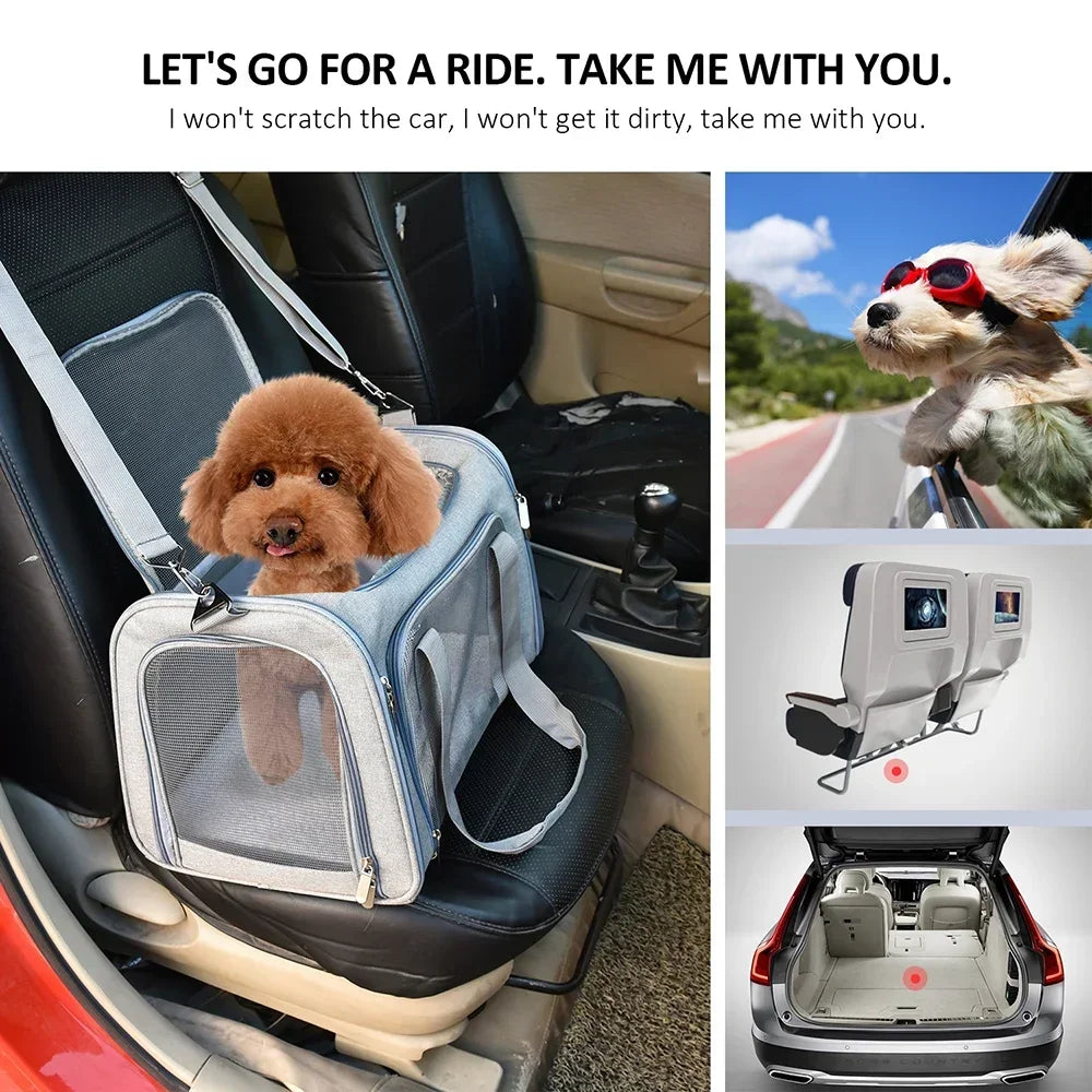 Pet Carriers Backpack Portable Breathable Foldable Shoulder Bag Cat Dog Carrier Bags Outgoing Travel Pets Handbag Transport Bag