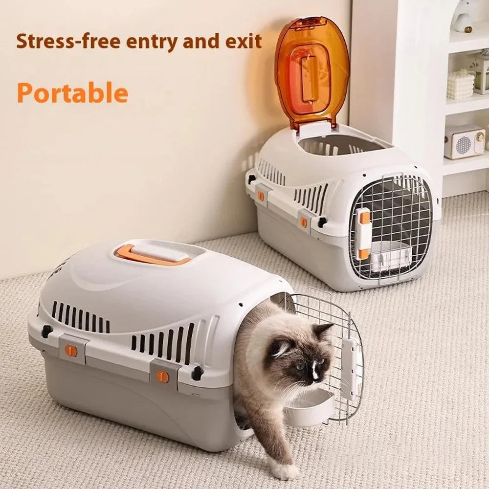 Portable Cat Carrier Foldable Pet Travel Carrier Bag for Cats Small Dogs, Soft Side Pet Transport Box for Outdoor & Car Travel