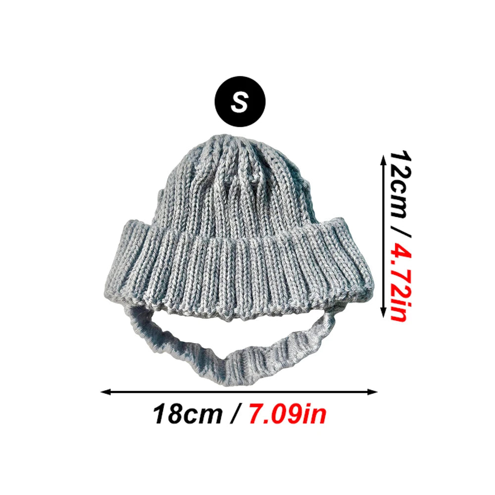 1 PC Warm Winter/Autumn Knitted Hat for Maltese Dogs Cute Hat To Keep Their Ears Warm Indoors  Outdoors for Pet Small Dogs Cats