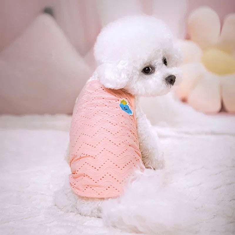 Summer Dog Clothes for Small Dogs Thin Cute Dog Vest Puppy Clothes Breathable Chihuahua Clothes Cat Vest Pet Supplies