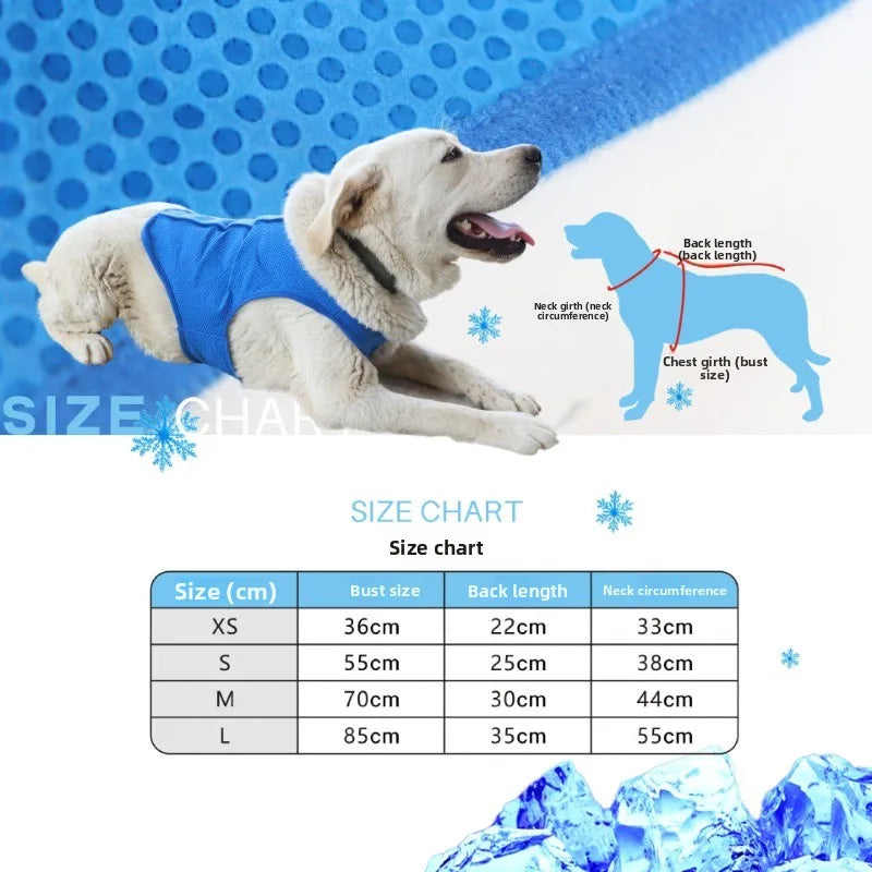 Summer Pet Dog Cooling Vest  Heat Resistant Cool Dogs Clothes Breathable Sun-proof Clothing for Small Large Dogs Outdoor Walking