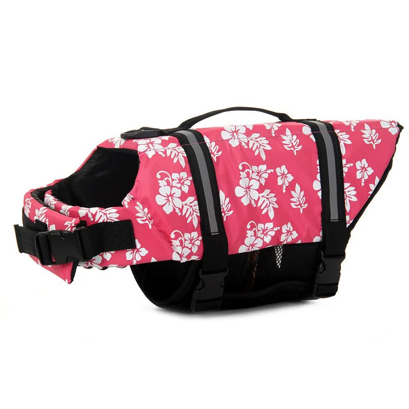 Seaside Big Dog Swimming Life Jacket Vest for Medium Large Dogs Summer Safety Pet Clothes Golden Retriever Shepherd Pug Swimwear