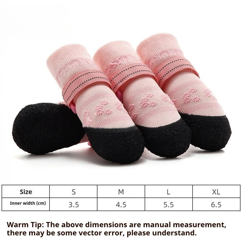 Dog Shoes Waterproof and Anti-slip Puppy Shoes Wear-resistant and Breathable Outdoor Dog Walking Pets Dogs Accessories