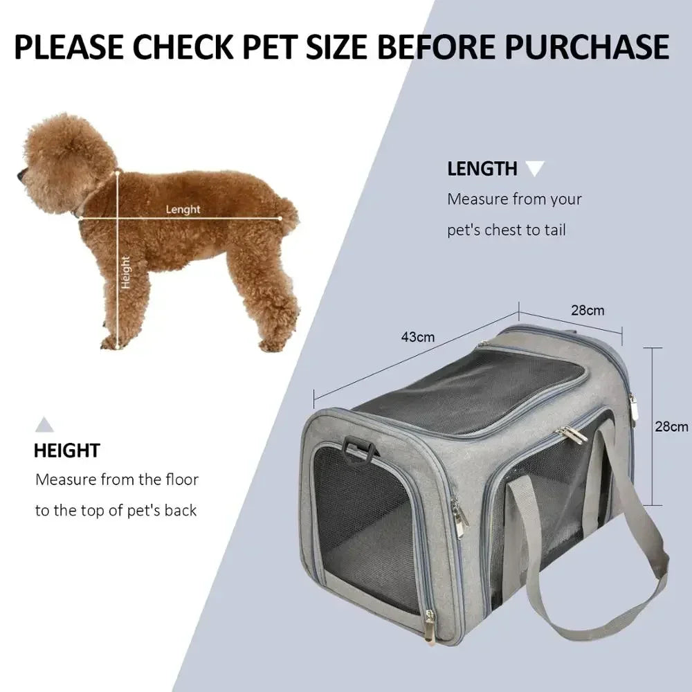 Pet Carriers Backpack Portable Breathable Foldable Shoulder Bag Cat Dog Carrier Bags Outgoing Travel Pets Handbag Transport Bag