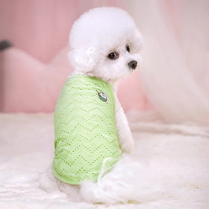 Summer Dog Clothes for Small Dogs Thin Cute Dog Vest Puppy Clothes Breathable Chihuahua Clothes Cat Vest Pet Supplies