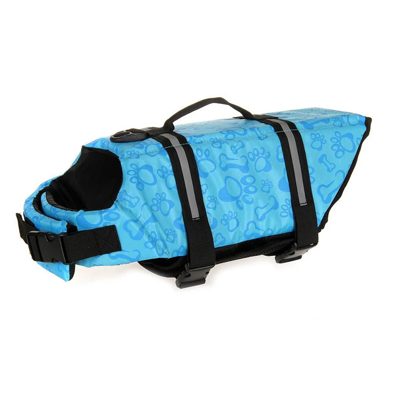 Seaside Big Dog Swimming Life Jacket Vest for Medium Large Dogs Summer Safety Pet Clothes Golden Retriever Shepherd Pug Swimwear