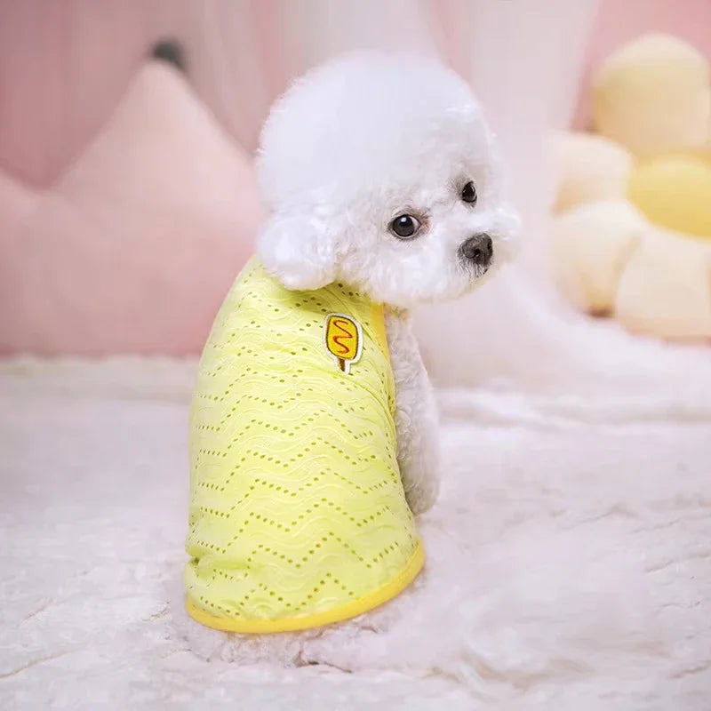 Summer Dog Clothes for Small Dogs Thin Cute Dog Vest Puppy Clothes Breathable Chihuahua Clothes Cat Vest Pet Supplies