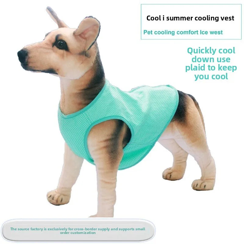 Summer Pet Dog Cooling Vest  Heat Resistant Cool Dogs Clothes Breathable Sun-proof Clothing for Small Large Dogs Outdoor Walking
