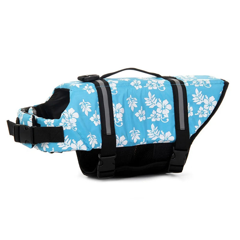 Seaside Big Dog Swimming Life Jacket Vest for Medium Large Dogs Summer Safety Pet Clothes Golden Retriever Shepherd Pug Swimwear
