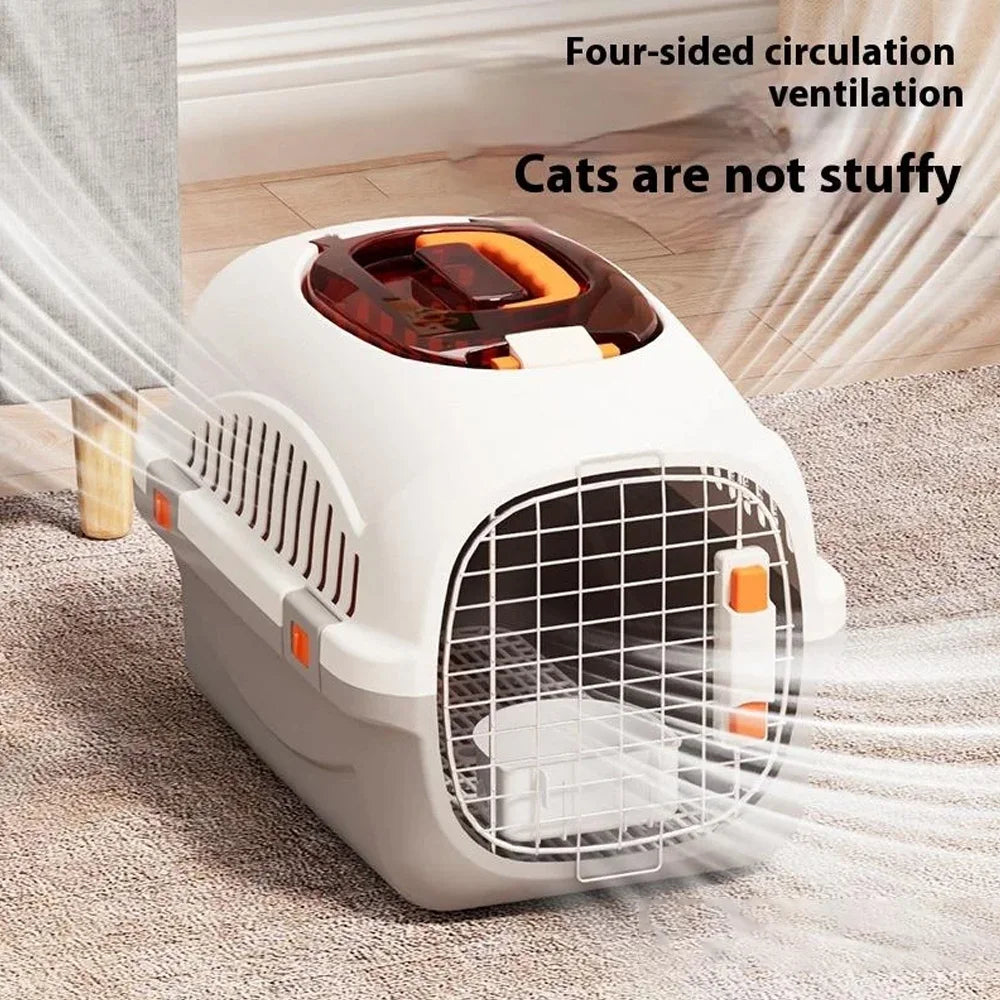 Portable Cat Carrier Foldable Pet Travel Carrier Bag for Cats Small Dogs, Soft Side Pet Transport Box for Outdoor & Car Travel