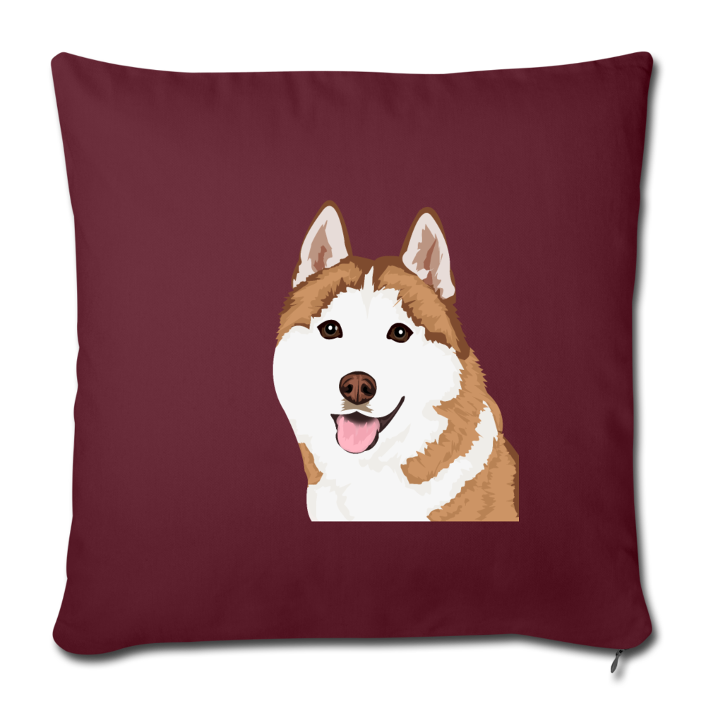 SIBERIAN HUSKY Throw Pillow Cover 17.5” x 17.5”