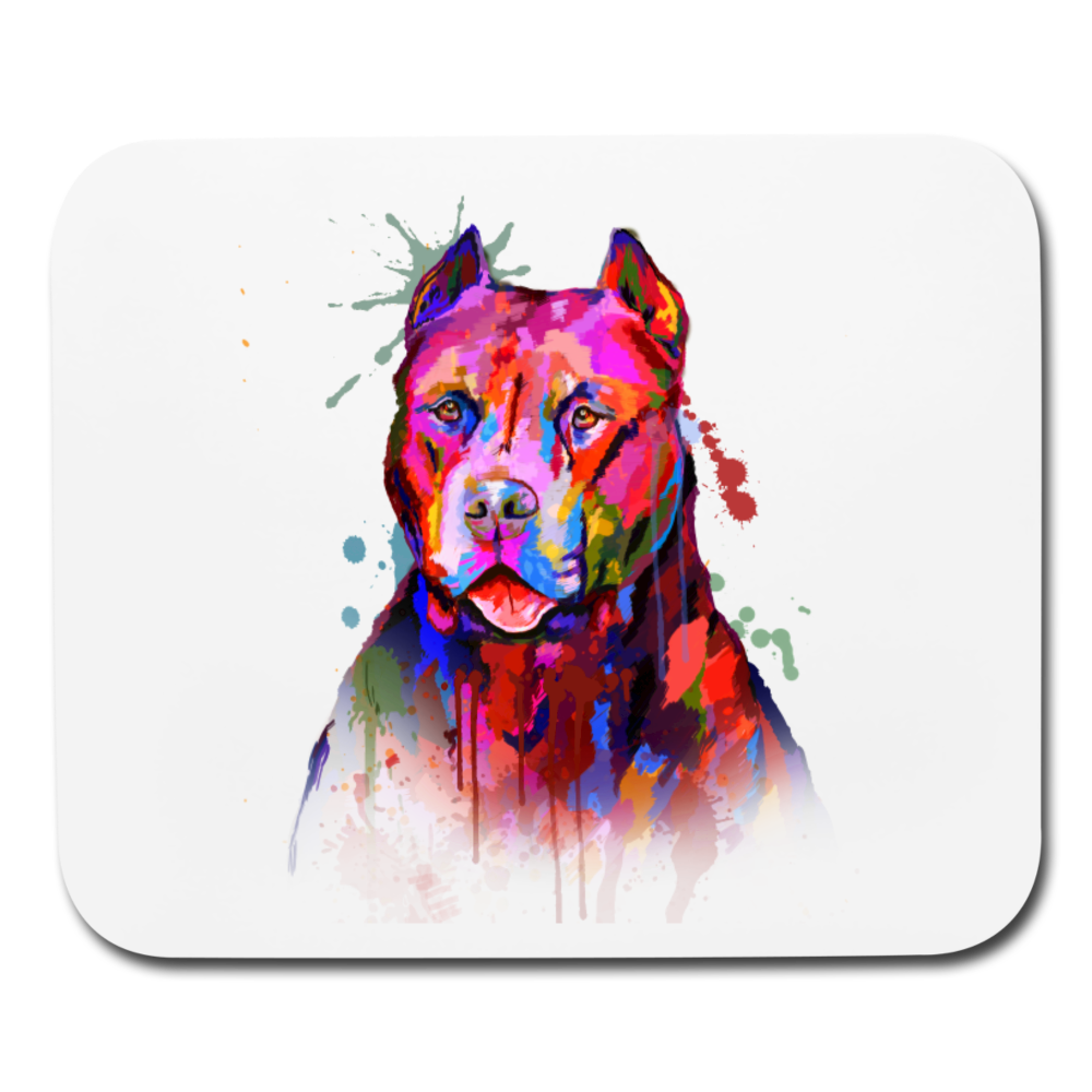 Hand Painted Pitbull Mouse pad Horizontal