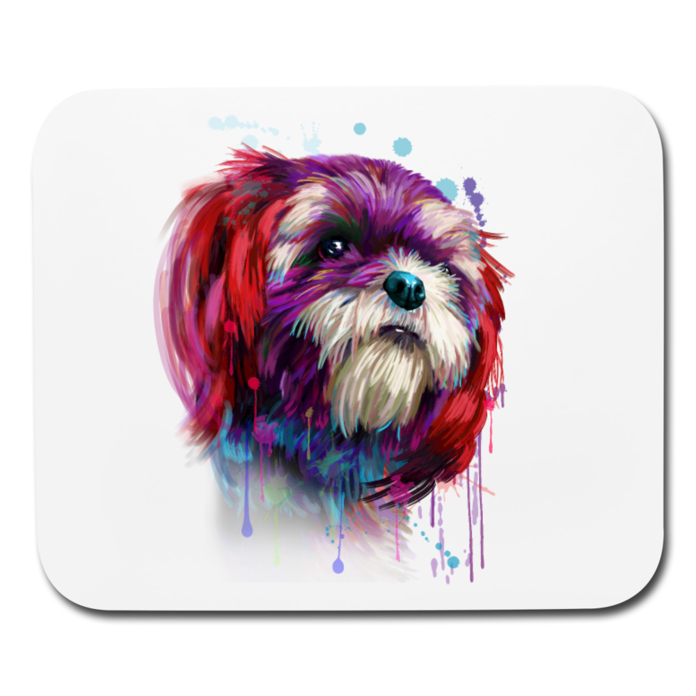 Hand Painted Shih_Tzu Mouse pad Horizontal