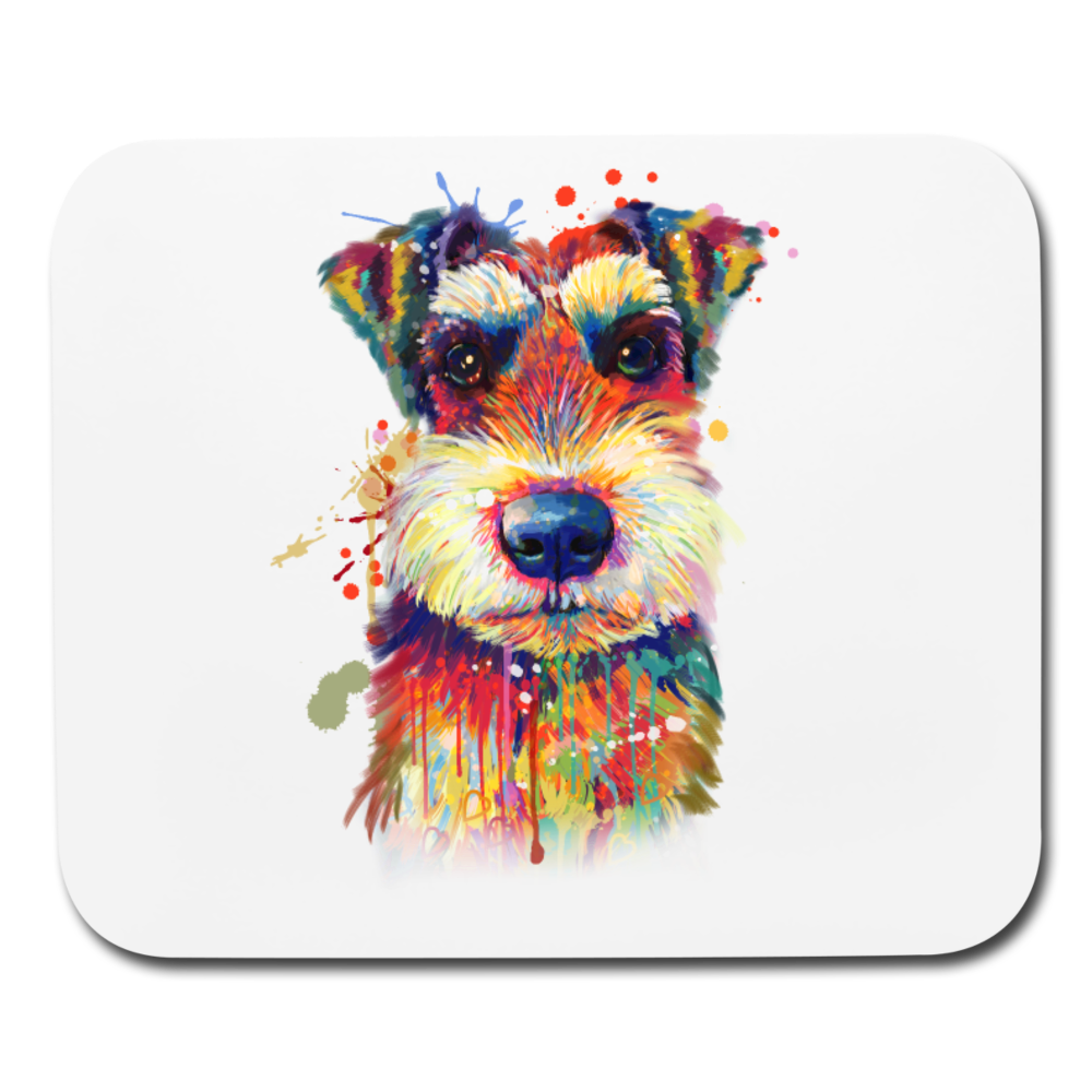 hand painted Schnauzer Mouse pad Horizontal