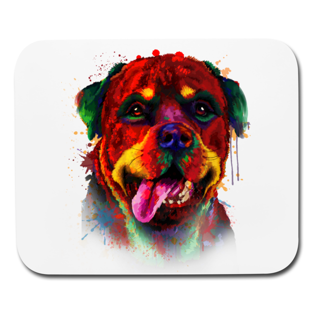Hand painted rottweiler Mouse pad Horizontal